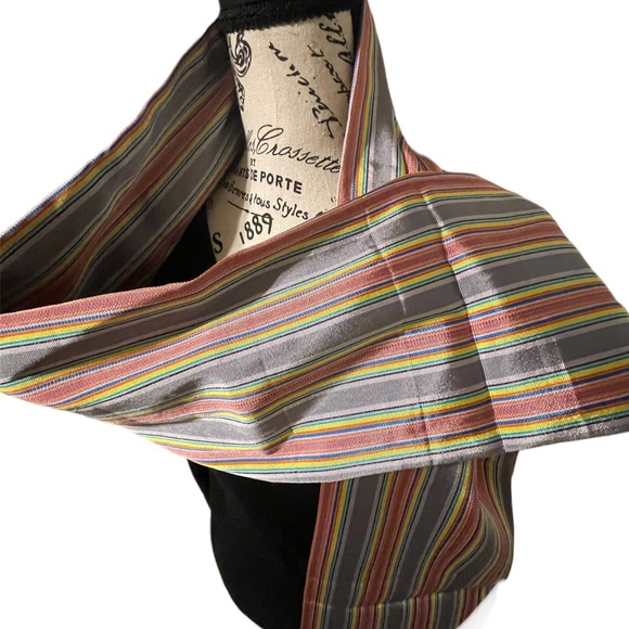 Mexican Shawl, Mexican Pashmina, Striped Shawl, Handcrafted Shawl, Rebozo - Picture 7 of 16
